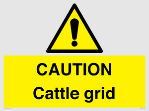 CAUTION Cattle grid